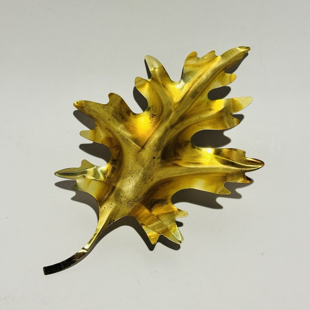 Vintage Homco Home Interior Brass Metal Oak Leaf Hanging Wall Decor‎ Replacement
